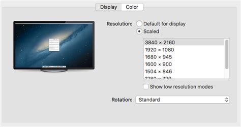 Macbook Pro Display Resolution Options Disappeared After Upgrade To