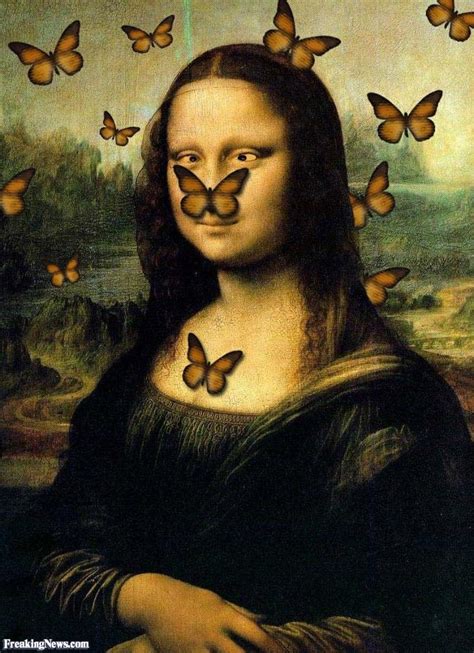 Mona Lisa Surrounded By Butterfliesfostergingerpinterestcommore Pins
