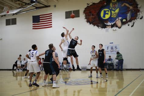 High School Basketball Game Editorial Photography Image Of Basket