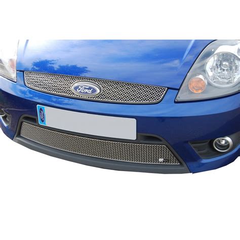 Zunsport Zfr16106 Ford Fiesta St Front Grille Set Silver Finish Body