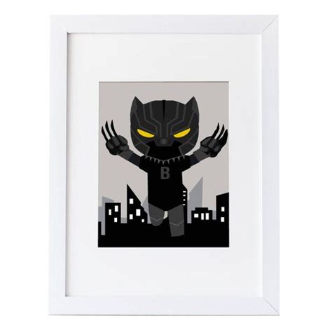 Black Panther Superhero Wall Art Print Shipped To Your Door Superhero