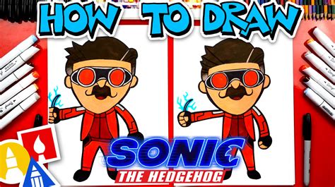 How To Draw Dr Robotnik From Sonic The Hedgehog Movie Art For Kids Hub