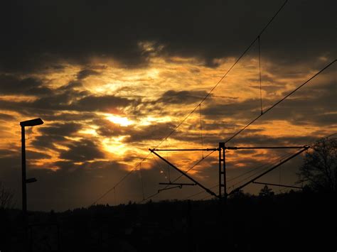 Sunset Electricity Pylons Dusk Free Photo On Pixabay Pixabay