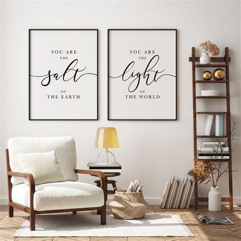 Bible Verse Wall Art Matthew You Are The Salt Of The Earth Etsy In