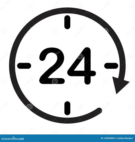 24 Hours Assistance Clock Symbol Open 24 Hours Icon For Your Web Site