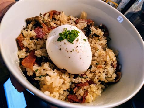Homemade Soft Boiled Egg And Bacon Fried Rice Rfood