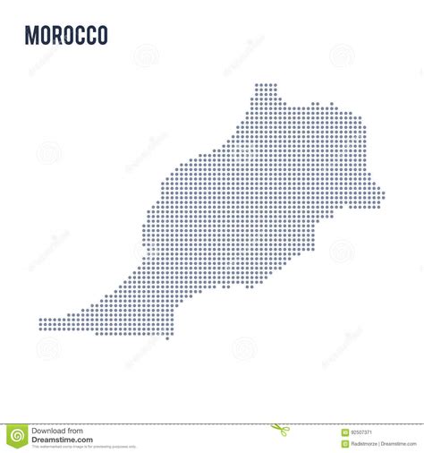 Vector Dotted Map Of Morocco Isolated On White Background Stock Illustration Illustration Of