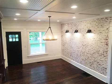 How To Build A Faux Brick Wall The Restoring House Faux Brick Walls