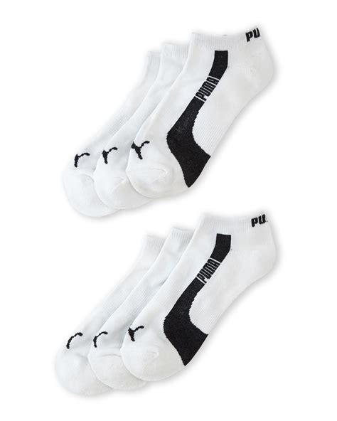 Lyst Puma 6 Pack Low Cut Ankle Socks In White For Men