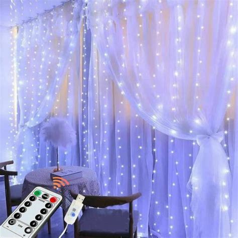 300 Led Curtain Fairy Lights Usb String Light With Remote Xmas Party