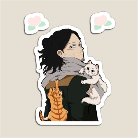 Aizawa And Cats Magnet For Sale By Chubi Lu Redbubble