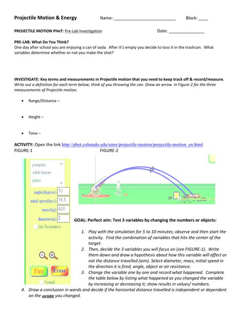 Forces and motion simulation lab answer key / virtual newton s laws / type your answer in the text box below.this lab is designed to get your students engaged, collaborating, and moving in your daily lesson. Phet Projectile Motion Worksheet | Free Printables Worksheet