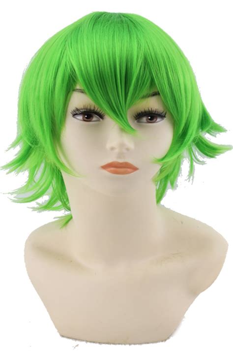 Simusty Anime Cosplay Wigs Pop Style Universal 150g Short Wigs For Men Green