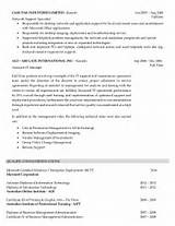 Pictures of Network Support Resume