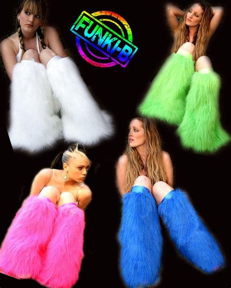 Fluffy Furry Leg Warmers Neon Plain Faux Fur Lots Of Colours Etsy