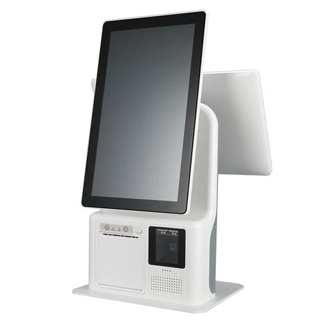 TZ158D Dual Screen Self Check Out Kiosk – Professional Pos Hadware and