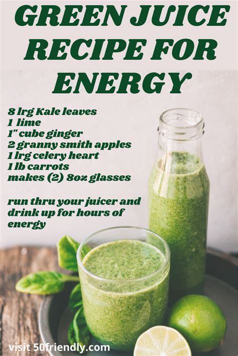 Green Juice Recipe For Energy Green Juice Recipes Healthy Drinks
