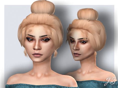Stress Bun Hair By Javasims At Tsr Sims 4 Updates