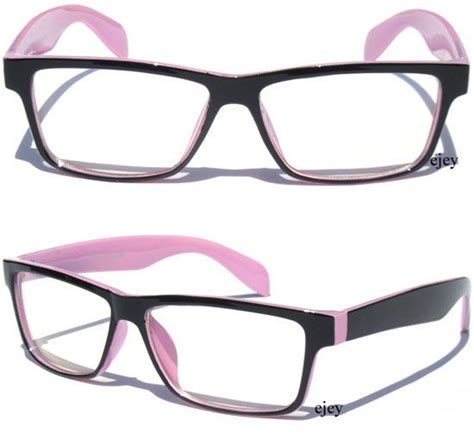 black and pink frame nerdy smart wayfarer clear lens hipster cool glasses pinterest lenses