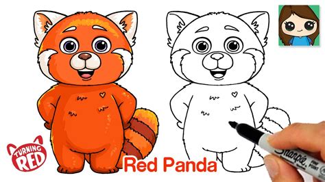 How To Draw Red Panda Mei Lee Turning Red