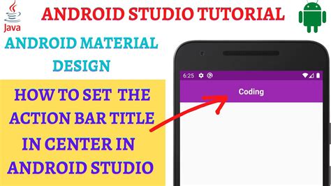 Setting The Actionbar Title In Center In Android Studio 2021 Youtube