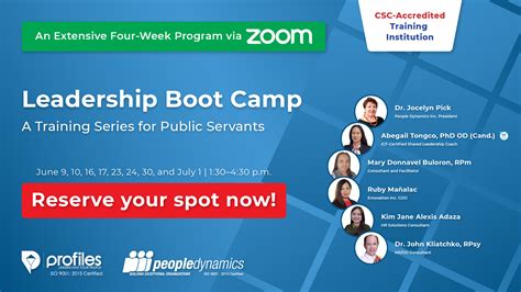 Leadership Boot Camp A Training Series For Public Servants