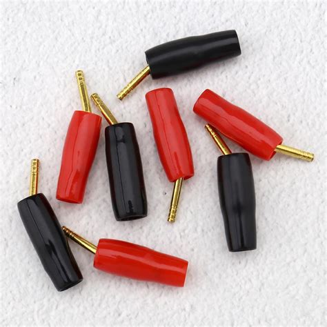 Audio Cable Terminations 2mm Speaker Pin Connectors 4pcs Black And 4pcs