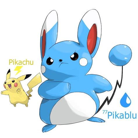 Pikablu The Legendary Mouse Pokémon Pokemon Fusion Art Pokemon