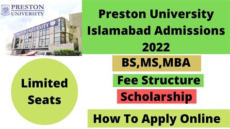 Preston University Islamabad Admissions 2021 Fee Structure 2021 Youtube