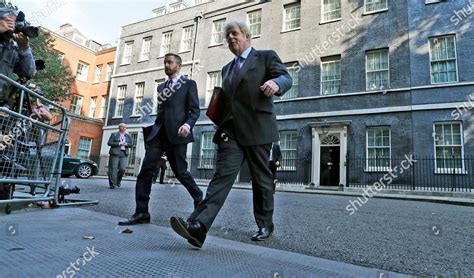 Britains Prime Minister Boris Johnson Left Editorial Stock Photo