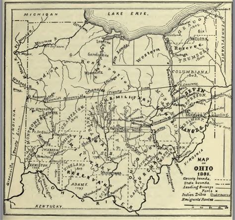 Vintage Ohio Map 1805