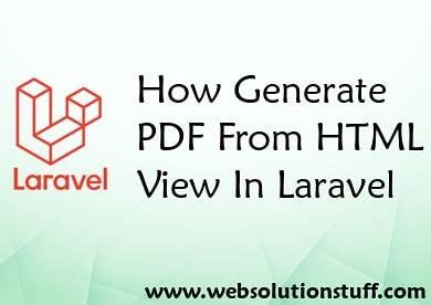 In This Example I Will Teach You How To Generate PDF File From HTML
