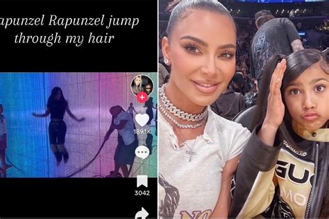 Kim Kardashian Playfully Jumps Rope With North Wests Rapunzel Braids