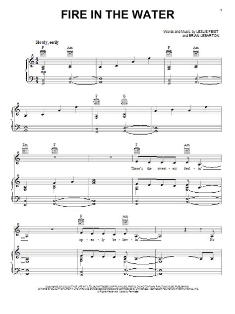 Choose and determine which version of fire and water chords and tabs by free you can play. Fire In The Water | Sheet Music Direct