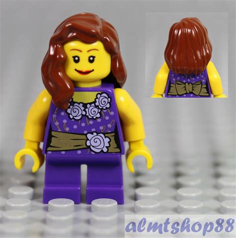 Lego female reddish brown ponytail minifigure hair loose $1.99. LEGO - Girl Kids Minifigure w/ Purple Flower Blouse and ...