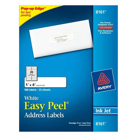 Avery White Adress Labels 1″ X 4″ 8161 Office Systems Aruba