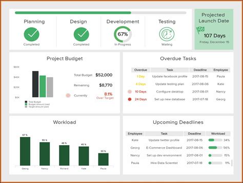 Project Portfolio Management Dashboard Examples Template 2 Resume
