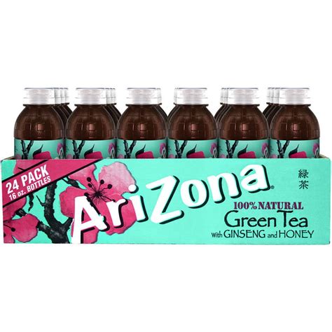 Arizona Green Tea With Ginseng And Honey 16 Fl Oz Bottle 24 Pack