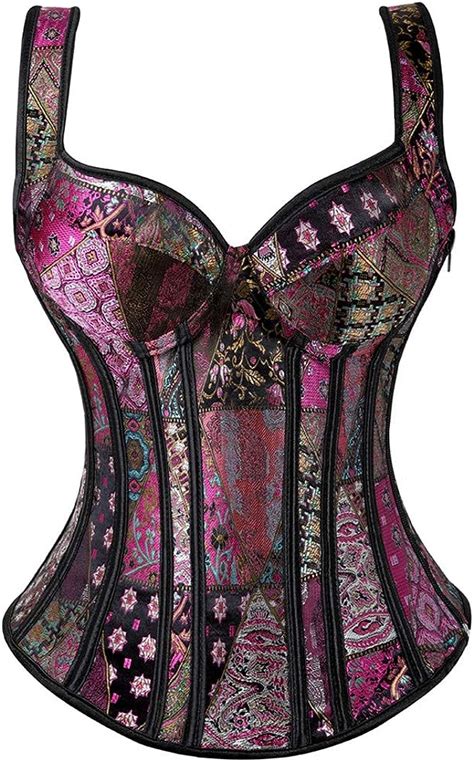 Buy Womens Gothic Shoulder Straps Tank Overbust Corset Halter Bustiers