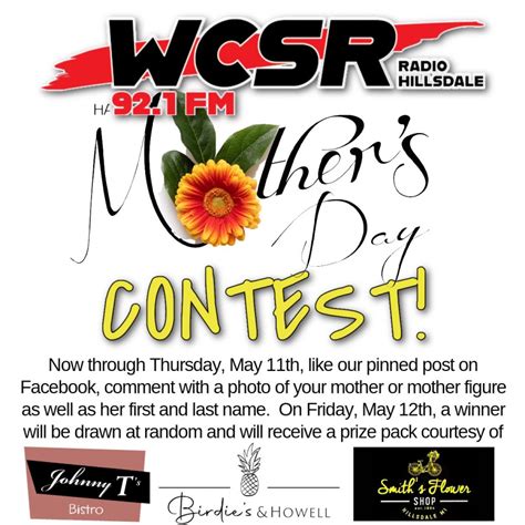 Mothers Day Contest Superserving Hillsdale County And The Tri State Area Since 1955