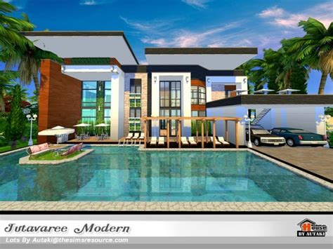 Jutavaree Modern House Nocc By Autaki At Tsr Sims 4 Updates