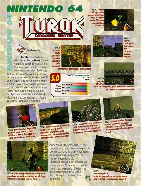 Turok Dinosaur Hunter of Nintendo 64 in Super GamePower nº 37