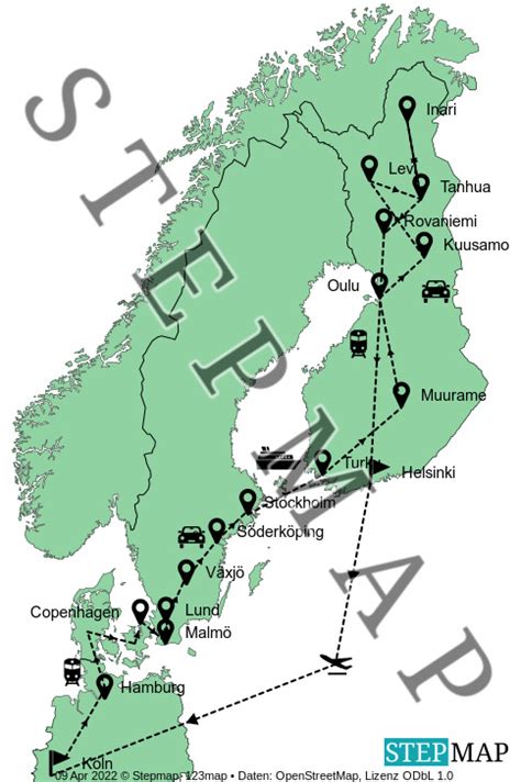 Stepmap Skandinavien Landkarte Für Skandinavien