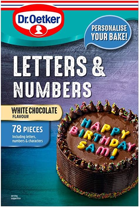 Dr Oetker White Chocolate Flavour Letters And Numbers 40 G