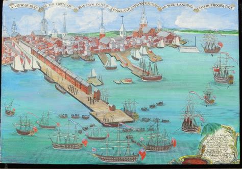 A View Of Part Of The Town Of Boston In New England And British Ships