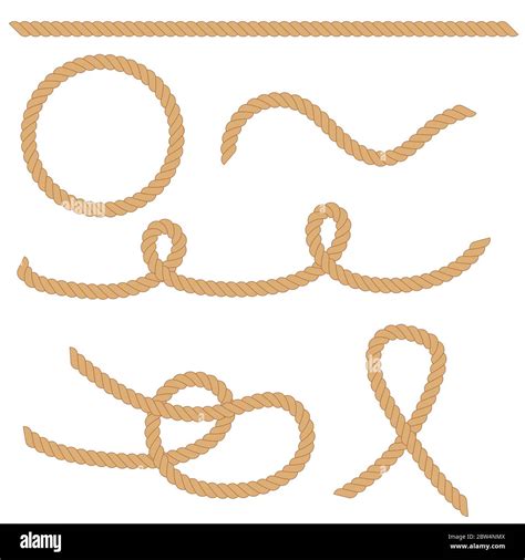 Rope Vector Illustration In The Different Shape Stock Vector Image