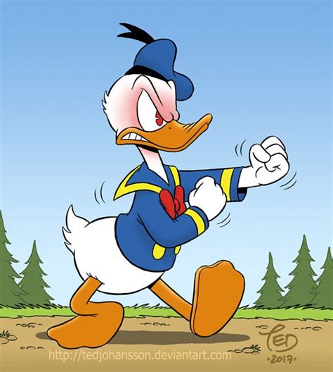 Donald S Fighting Mode By Tedjohansson On Deviantart Duck Cartoon Walt Disney Cartoons