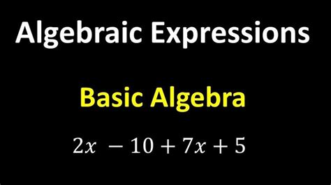 Algebraic Expressions Algebra Basics Youtube Algebraic