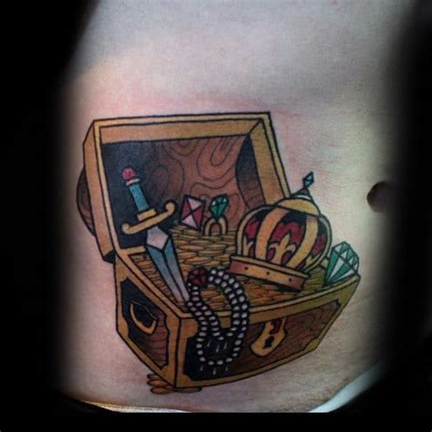 40 Treasure Chest Tattoo Designs For Men Valuable Ink Ideas