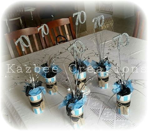 70th Birthday Table Decorations By Kazbee Creations 70th Birthday